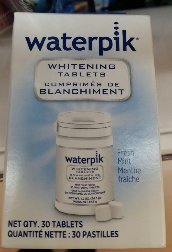 Waterpik Waterflosser Whitening tablets bottle